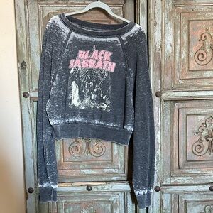 Recycled Karma Black and Pink Graphic Sweatshirt